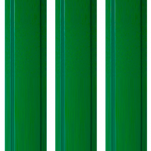 Зеленый плоский односторонний штакетник